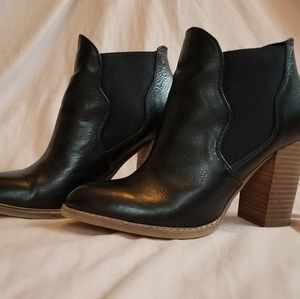 Black Leather Ankle Boots